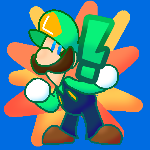 A drawing of Luigi doing his Luigi Logic pose from Mario & Luigi Brothership